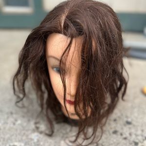Real hair doll head